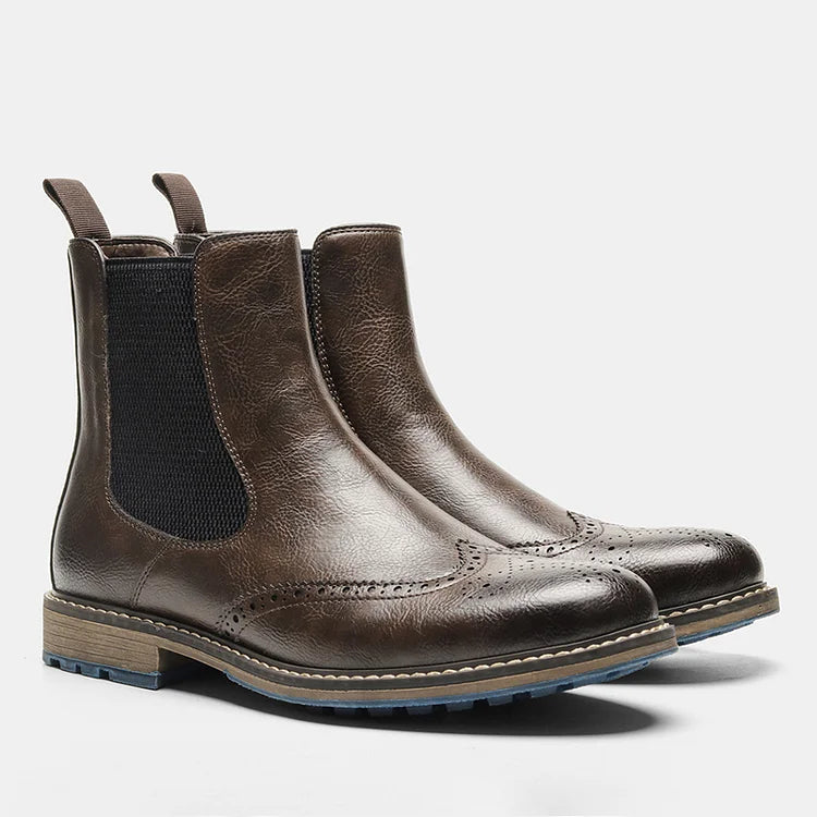 Traff Botas Retro de Café para Hombre
