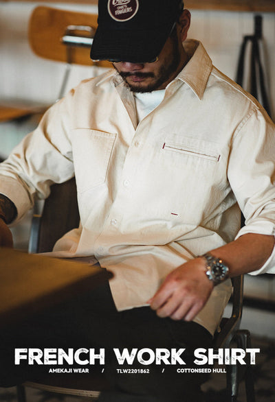 Camisa de Trabajo Francesa Retro Traff