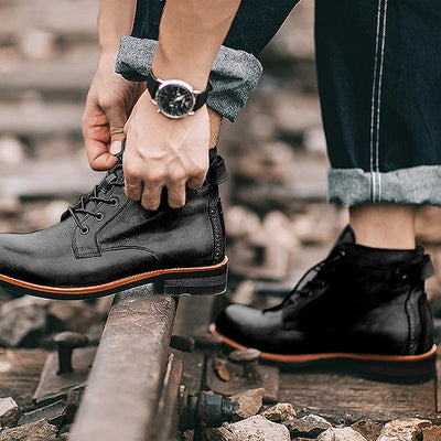 Traff Botas Retro de Tobillo