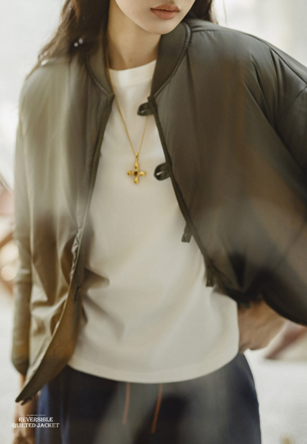 CHAQUETA REVERSIBLE Traff CON APLICACIONES