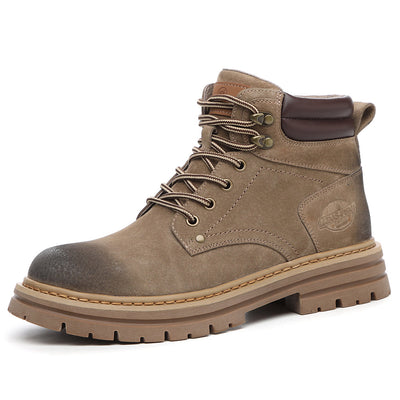 Traff Botas de Trabajo de Cuero Marrón