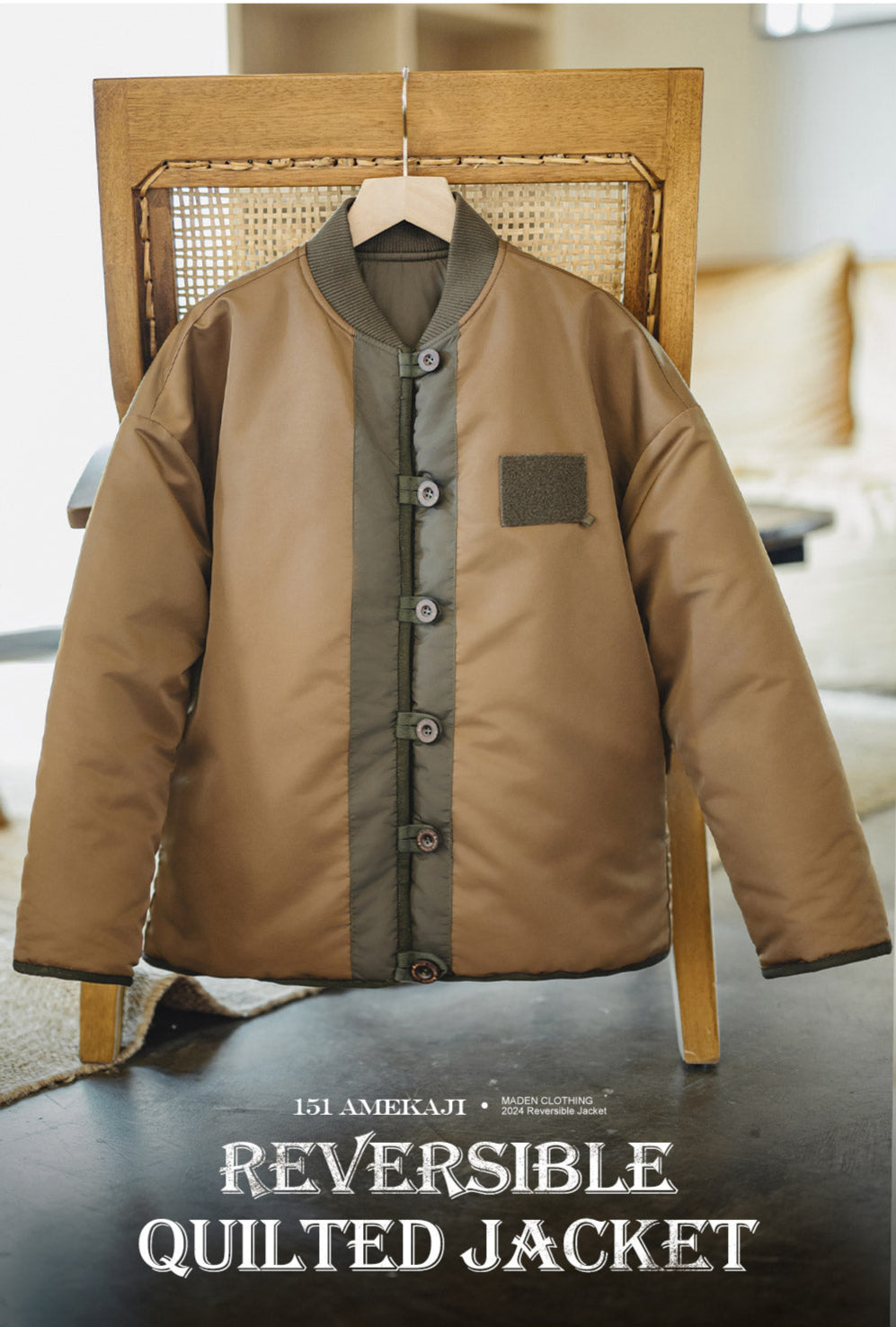 CHAQUETA REVERSIBLE Traff CON APLICACIONES