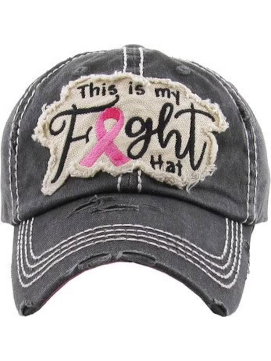 Gorra de Béisbol Rosa Desgastada con Bordado