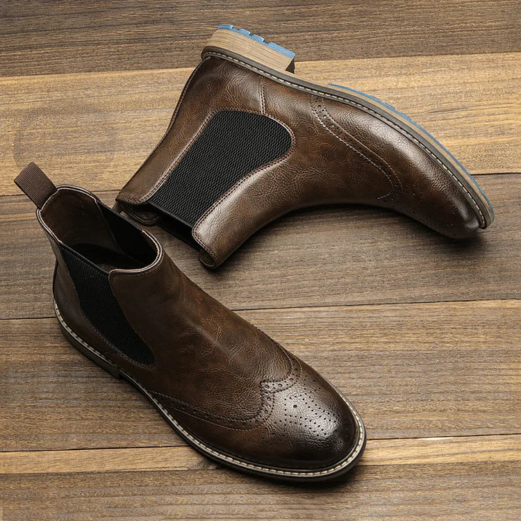 Traff Botas Retro de Café para Hombre