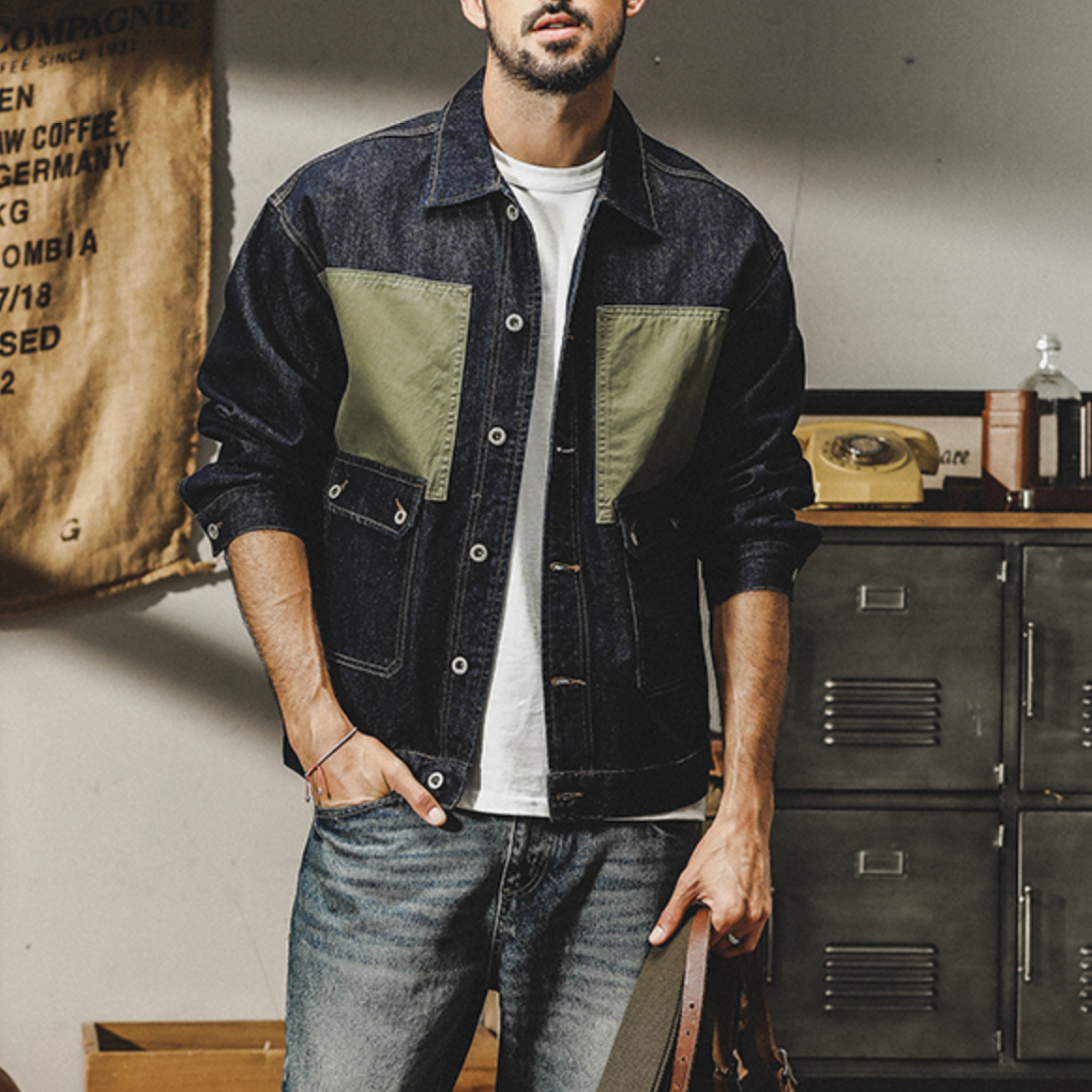 CAMISA DE DENIM Traff JNOL