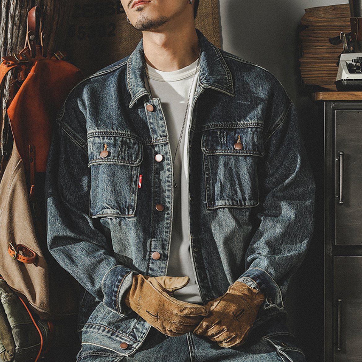 CHAQUETA DE DENIM Traff GABA