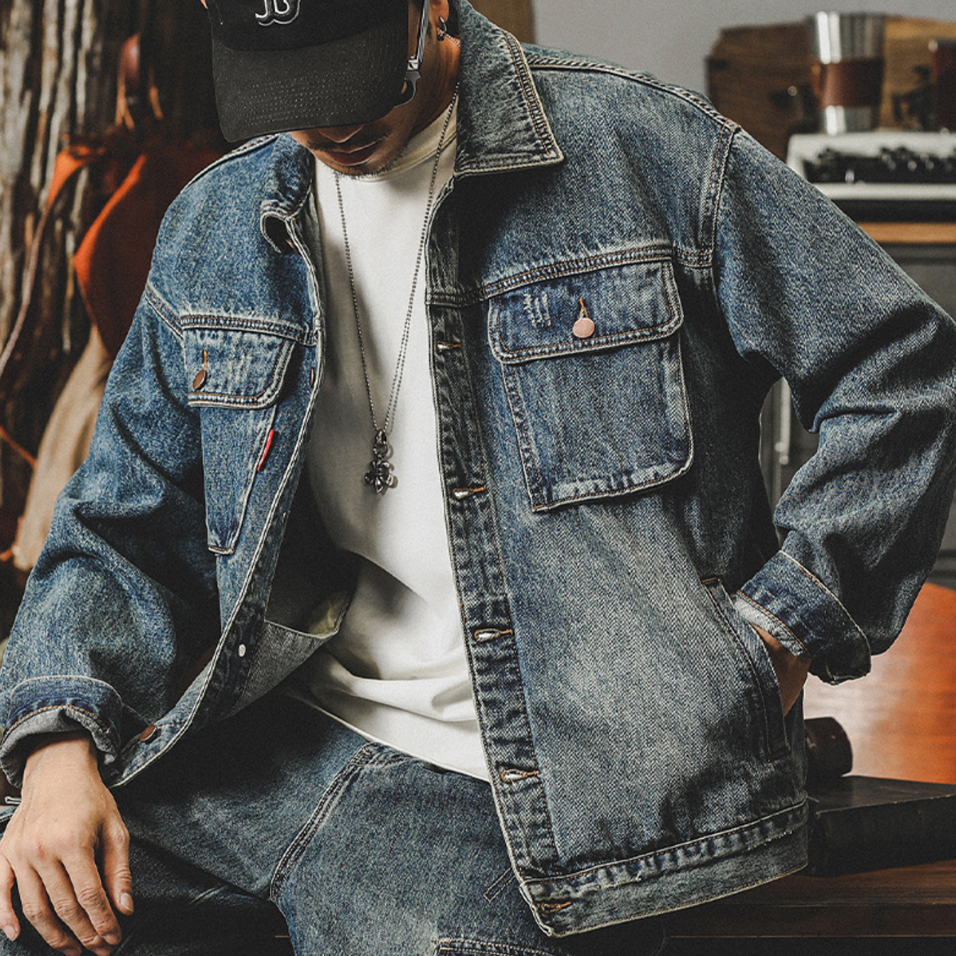 CHAQUETA DE DENIM Traff GABA