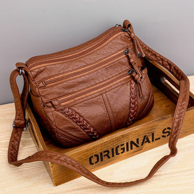 Bolso Cruzado de Cuero Suave Diario