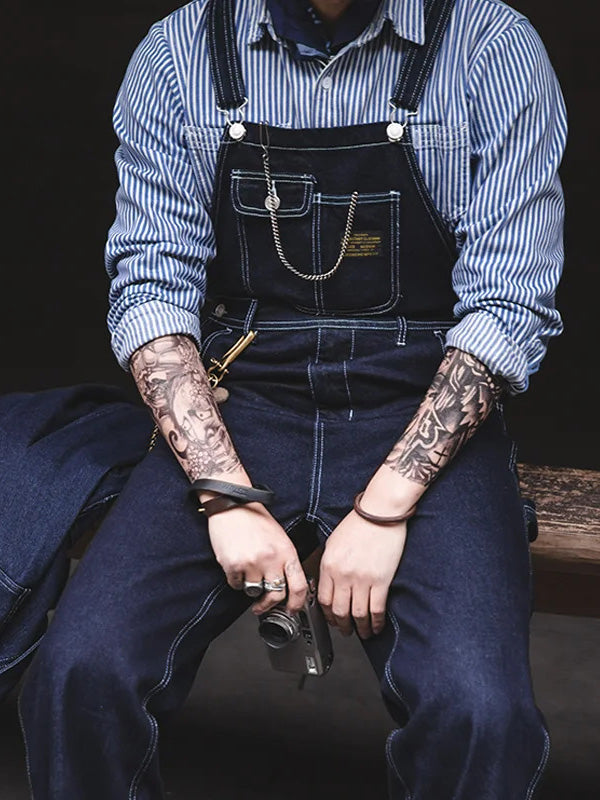 Traff Mono de Denim Inspirado en la Moda Vintage Indigo