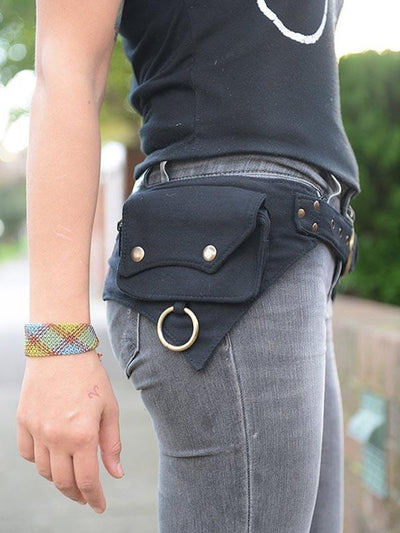 Bolsa de Cintura Multifunional de Color Sólido Retro