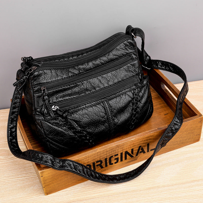 Bolso Cruzado de Cuero Suave Diario