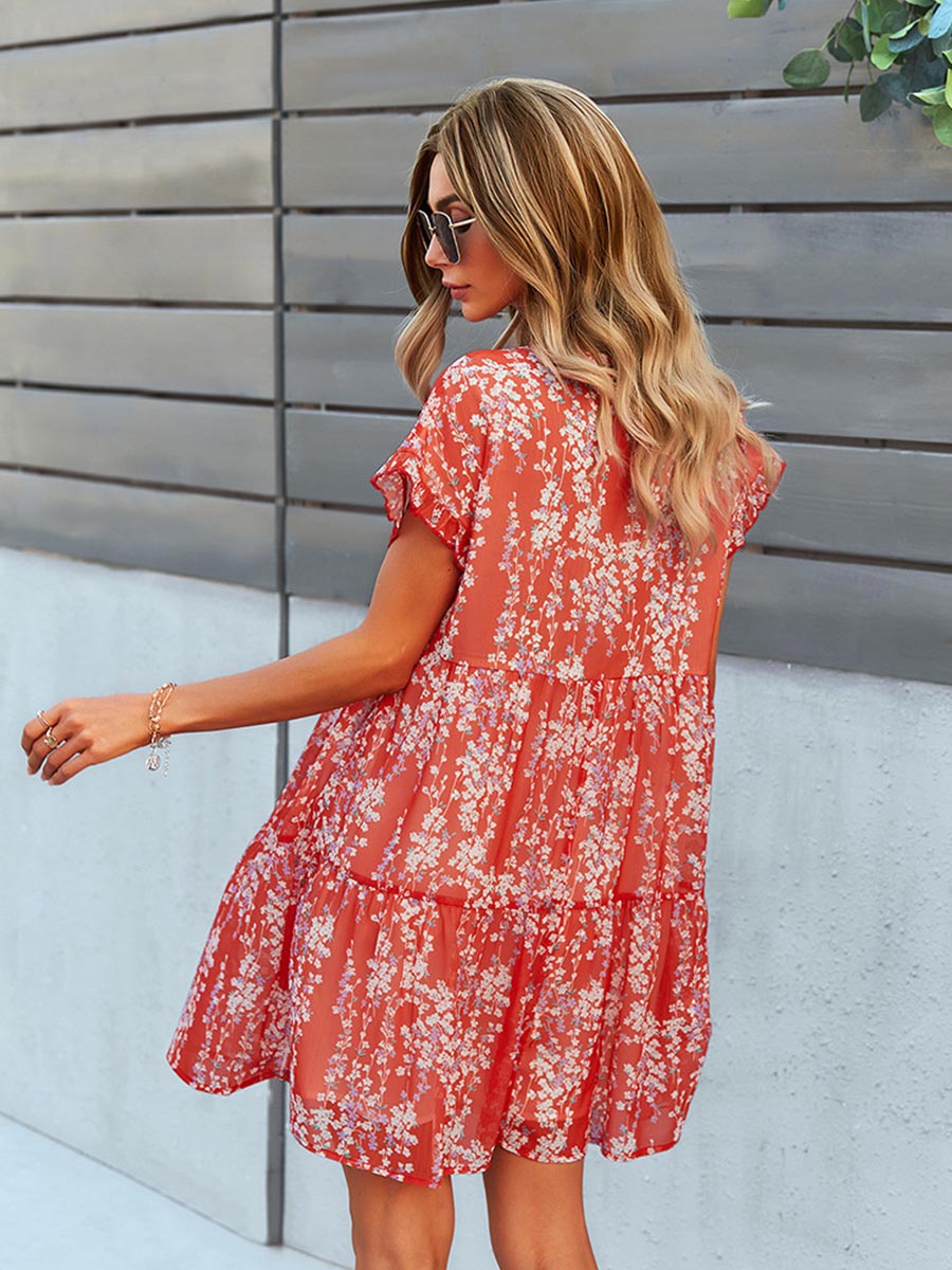 VESTIDO FLORAL Traff