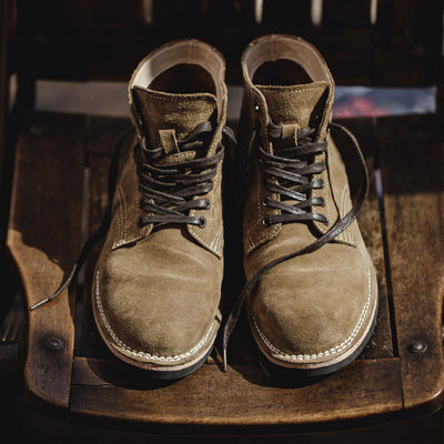 Traff Botas de Trabajo Vintage de Ante