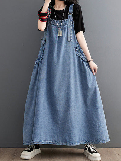 Traff Mono de Denim de Corte Suelto Elise