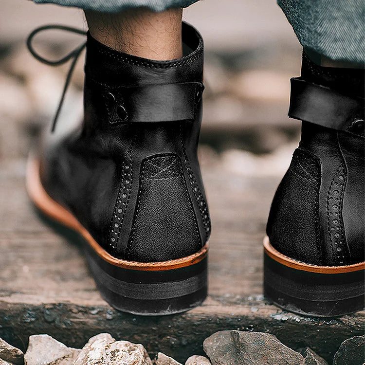 Traff Botas Retro de Tobillo