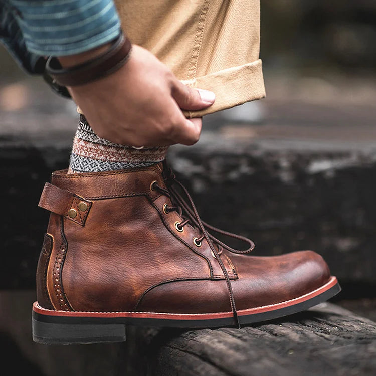 Traff Botas Retro de Tobillo