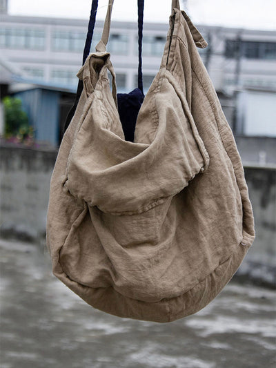 Bolso de Hombro de Algodón y Lino