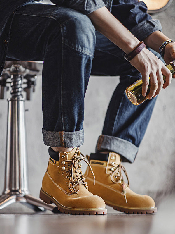 Traff Botas de Trabajo Clásicas de Cuero