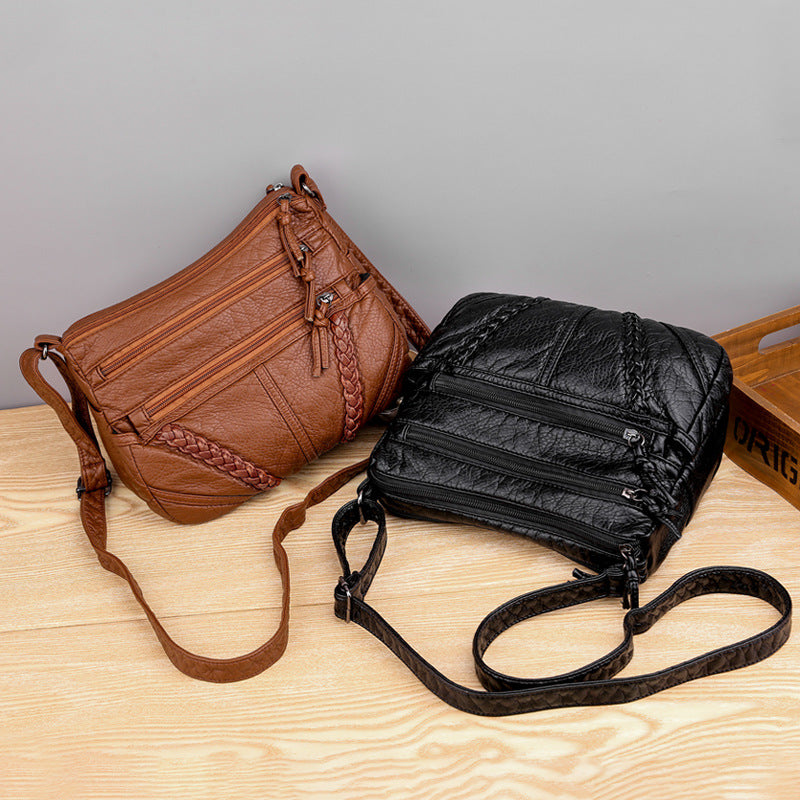 Bolso Cruzado de Cuero Suave Diario