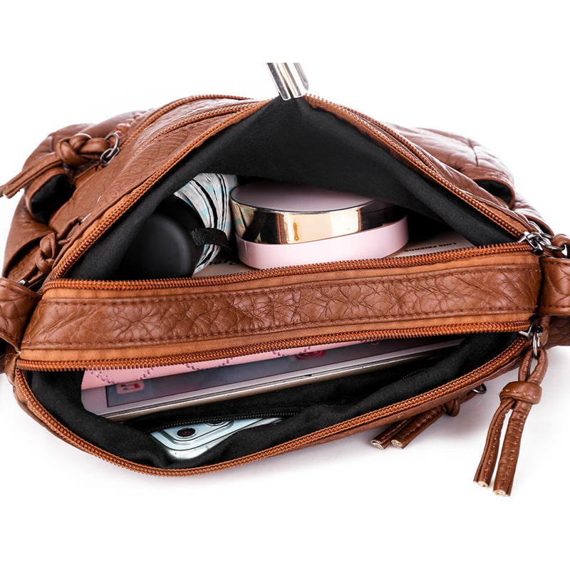 Bolso Cruzado de Cuero Suave Diario