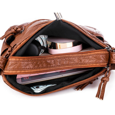 Bolso Cruzado de Cuero Suave Diario