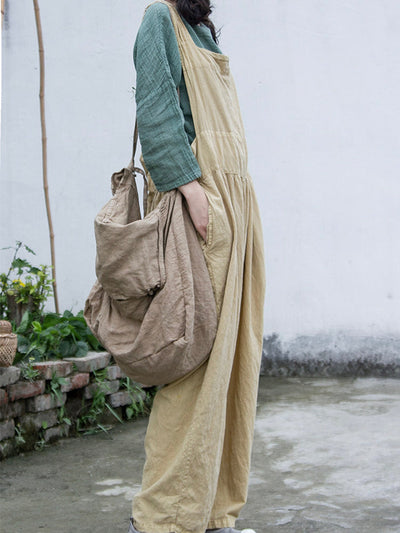Bolso de Hombro de Algodón y Lino