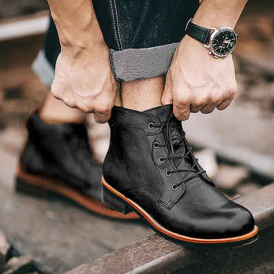 Traff Botas Retro de Tobillo