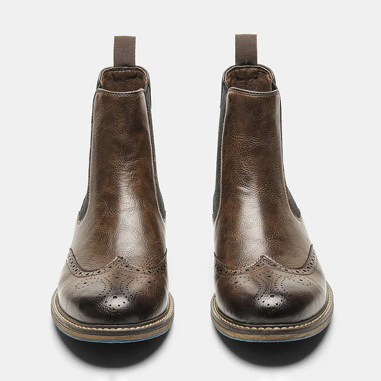 Traff Botas Retro de Café para Hombre