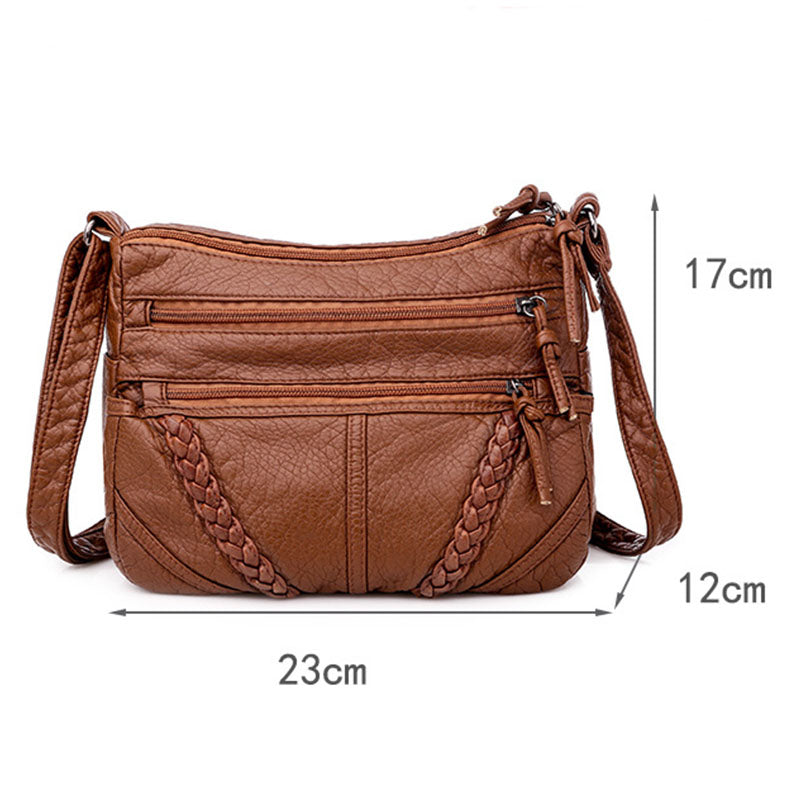 Bolso Cruzado de Cuero Suave Diario