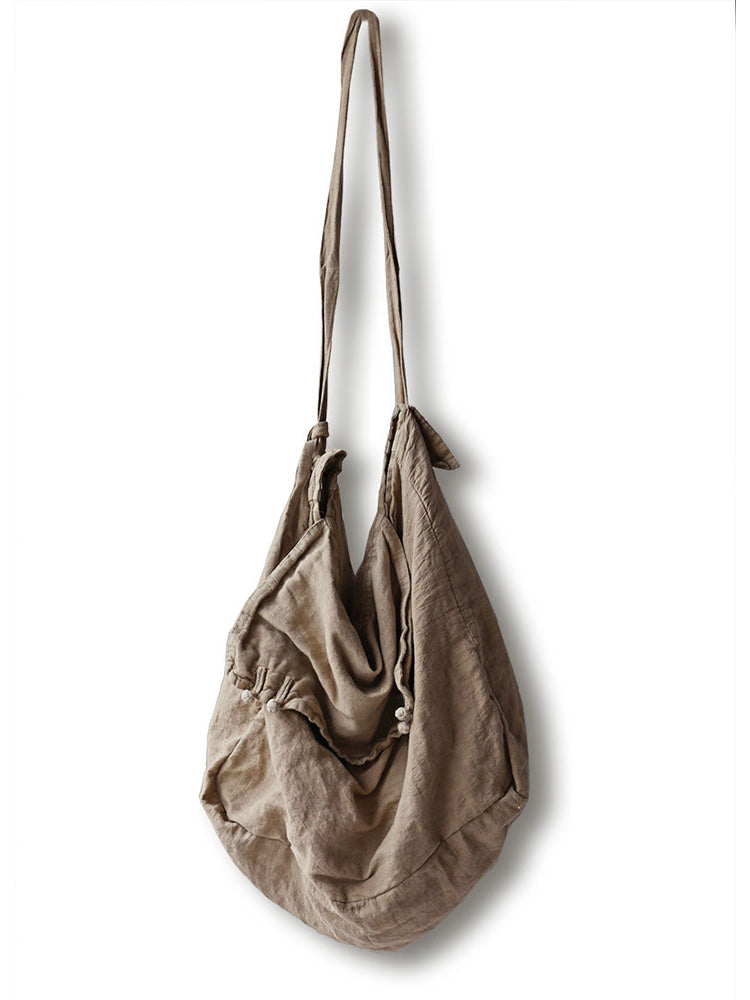 Bolso de Hombro de Algodón y Lino