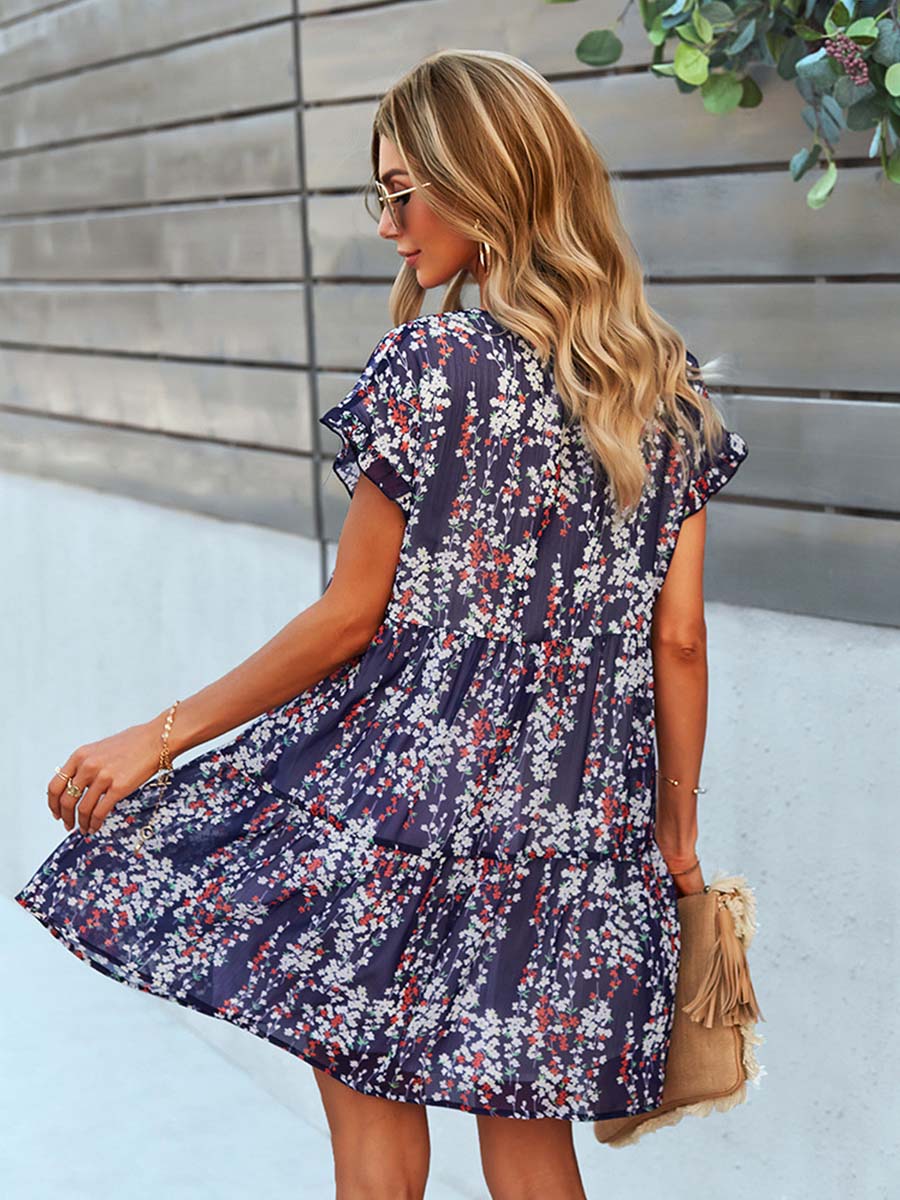 VESTIDO FLORAL Traff