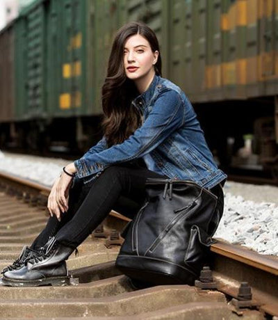 BOLSO DE CUERO UNISEX Traff VGN6758