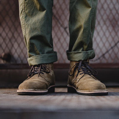 Traff Botas de Trabajo Vintage de Ante
