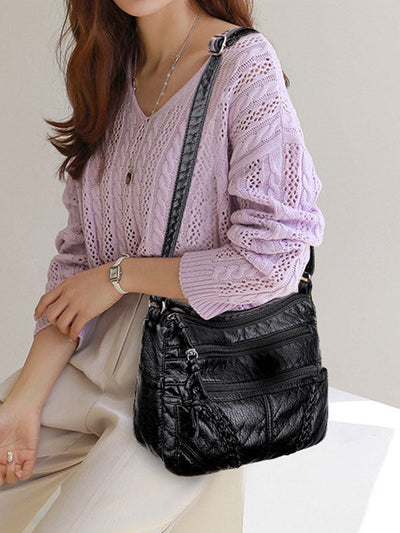 Bolso Cruzado de Cuero Suave Diario