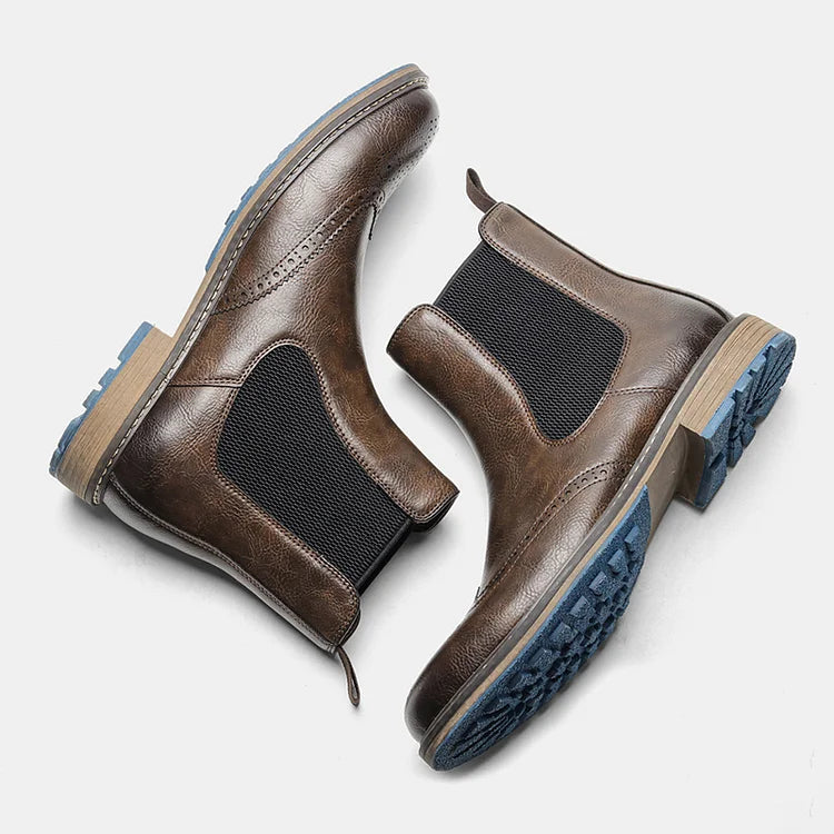 Traff Botas Retro de Café para Hombre
