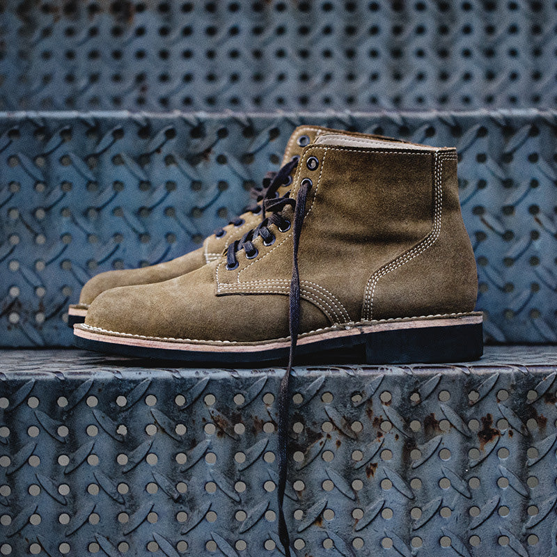 Traff Botas de Trabajo Vintage de Ante