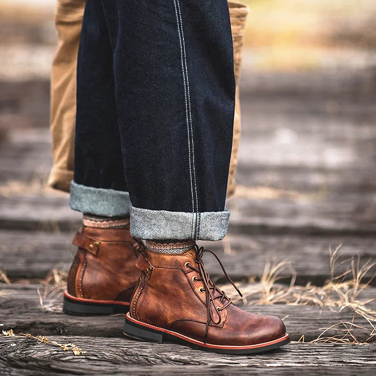 Traff Botas Retro de Tobillo