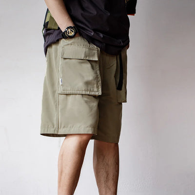 Maden Outdoor Lightweight Functional Solid Shorts Quick Drying Pants Anti Wrinkle Large Pockets Casual Pants for Men's Summer