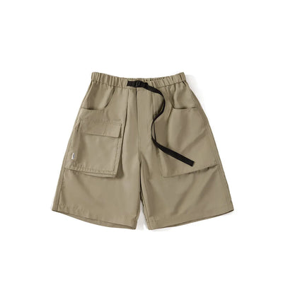 Maden Outdoor Lightweight Functional Solid Shorts Quick Drying Pants Anti Wrinkle Large Pockets Casual Pants for Men's Summer
