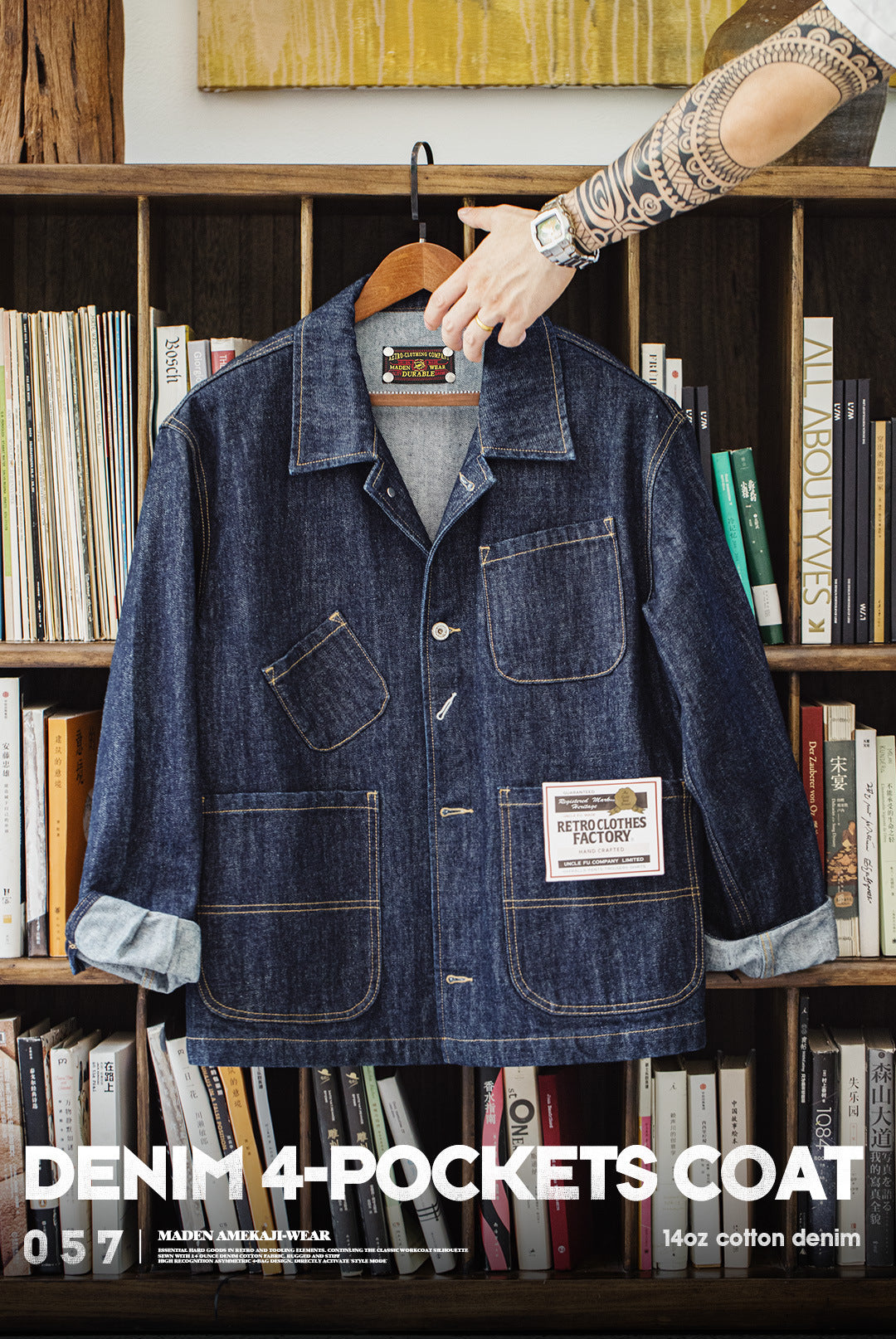 ABRIGO DE DENIM Traff CON 4 BOLSILLOS