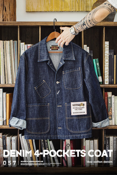 ABRIGO DE DENIM Traff CON 4 BOLSILLOS