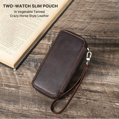 Traff Estuche Compacto de Cuero para Reloj