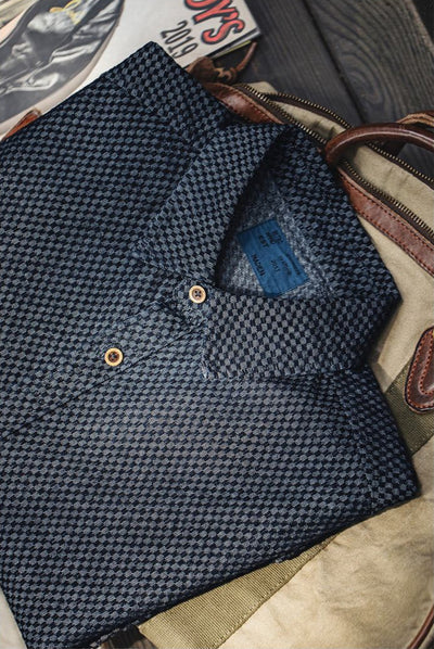 CAMISA DE DENIM CUADROS Traff