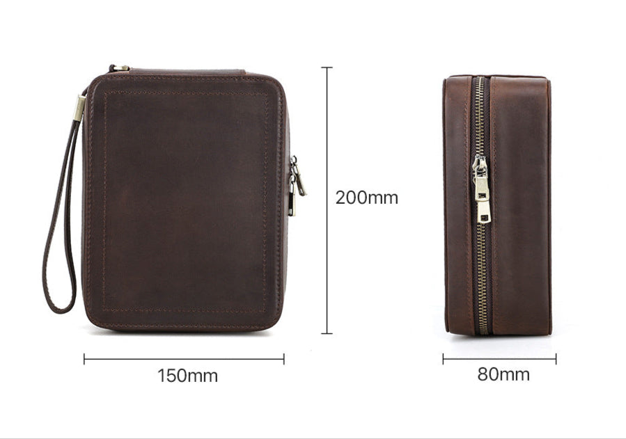 Traff Caja Dual Vault de Cuero para Reloj y Gafas