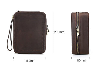 Traff Caja Dual Vault de Cuero para Reloj y Gafas