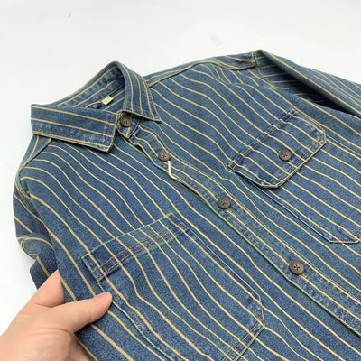 Camisa Traff Blue Grid Retro Fit