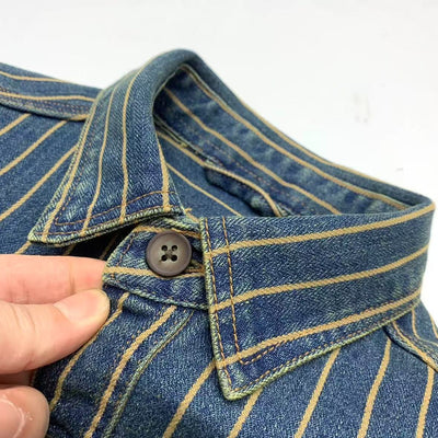 Camisa Traff Blue Grid Retro Fit