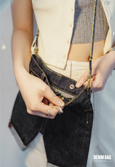 Traff Mini Bolsa de Denim para Hombro