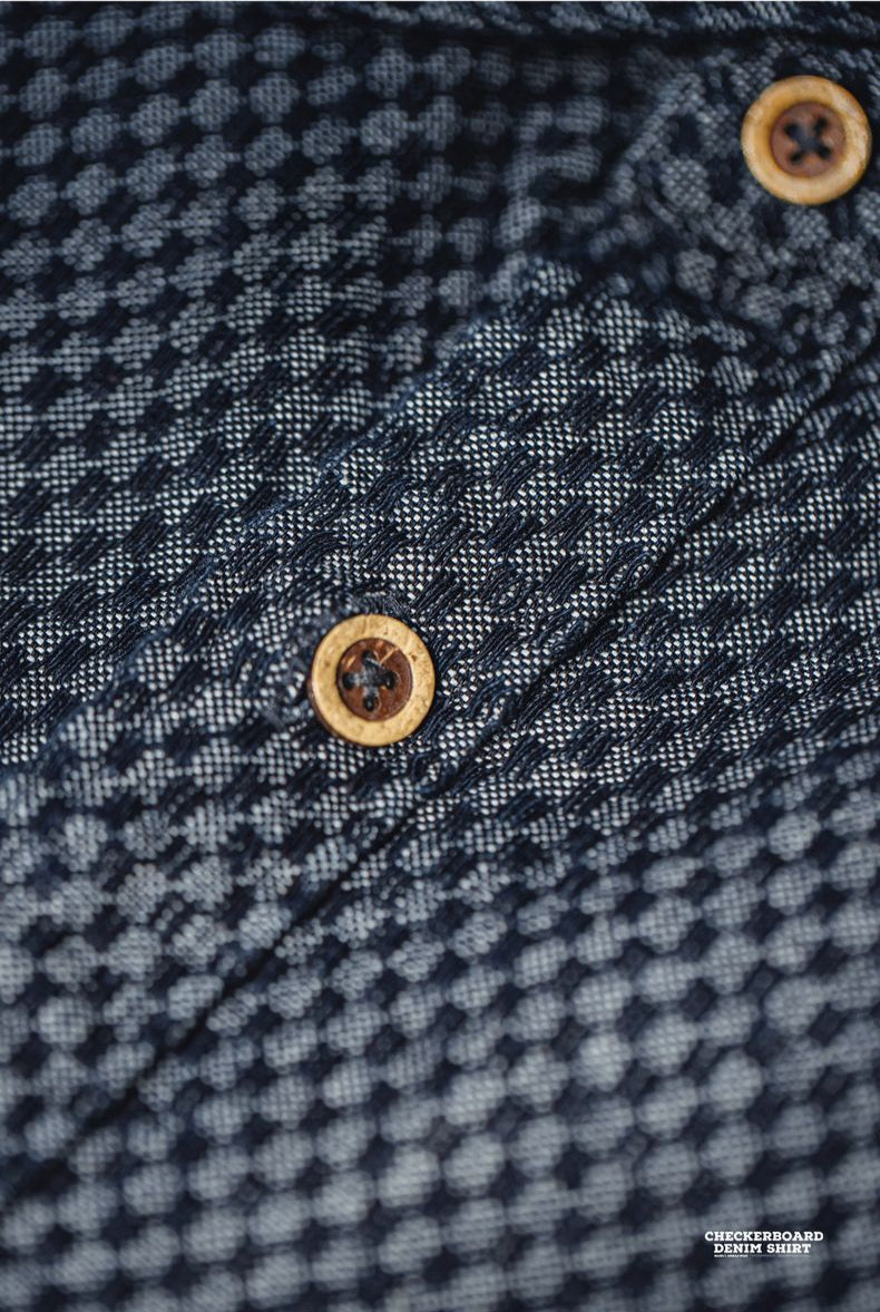CAMISA DE DENIM CUADROS Traff