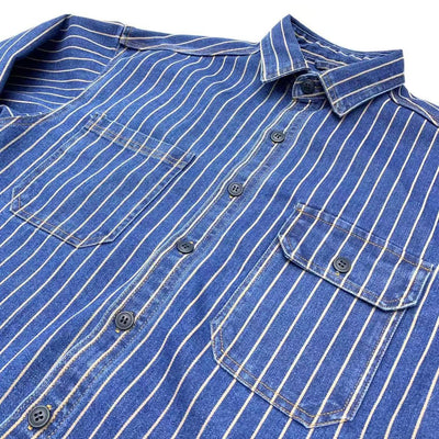Camisa Traff Blue Grid Retro Fit